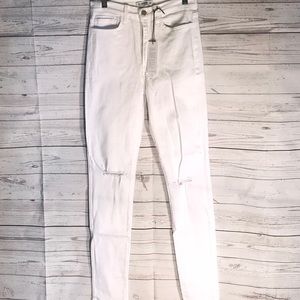 O2 5 Pocket Jean Distressed White Size 26